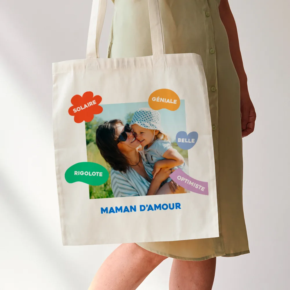 Tote bag personnalisé - Eclats de Couleurs|Cadeaux.com