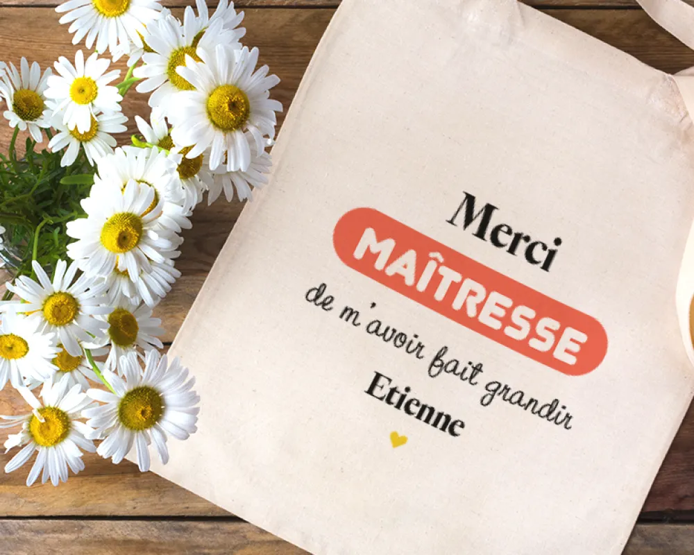 Tote bag personnalisé - Fin d'année scolaire|Cadeaux.com New