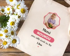 Tote bag personnalisé photo - Nounou|Cadeaux.com Best
