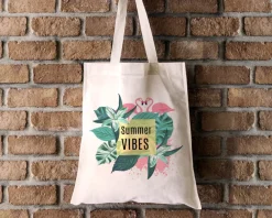 Tote bag Personnalisable - Flamant rose - 100% coton naturel|Cadeaux.com Hot