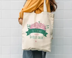 Tote bag personnalisable - Collection Maman Fleurie|Cadeaux.com New