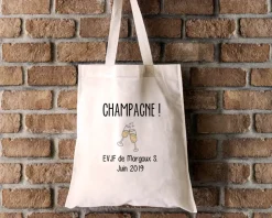 Tote bag Personnalisable - Champagne party - 100% coton naturel|Cadeaux.com Discount