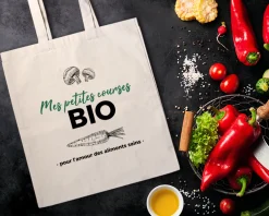 Tote Bag Personnalisable - Mes petites courses - 100% coton naturel|Cadeaux.com New