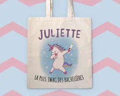 Tote bag Personnalisable - Licorne diplômée -100% coton naturel|Cadeaux.com New