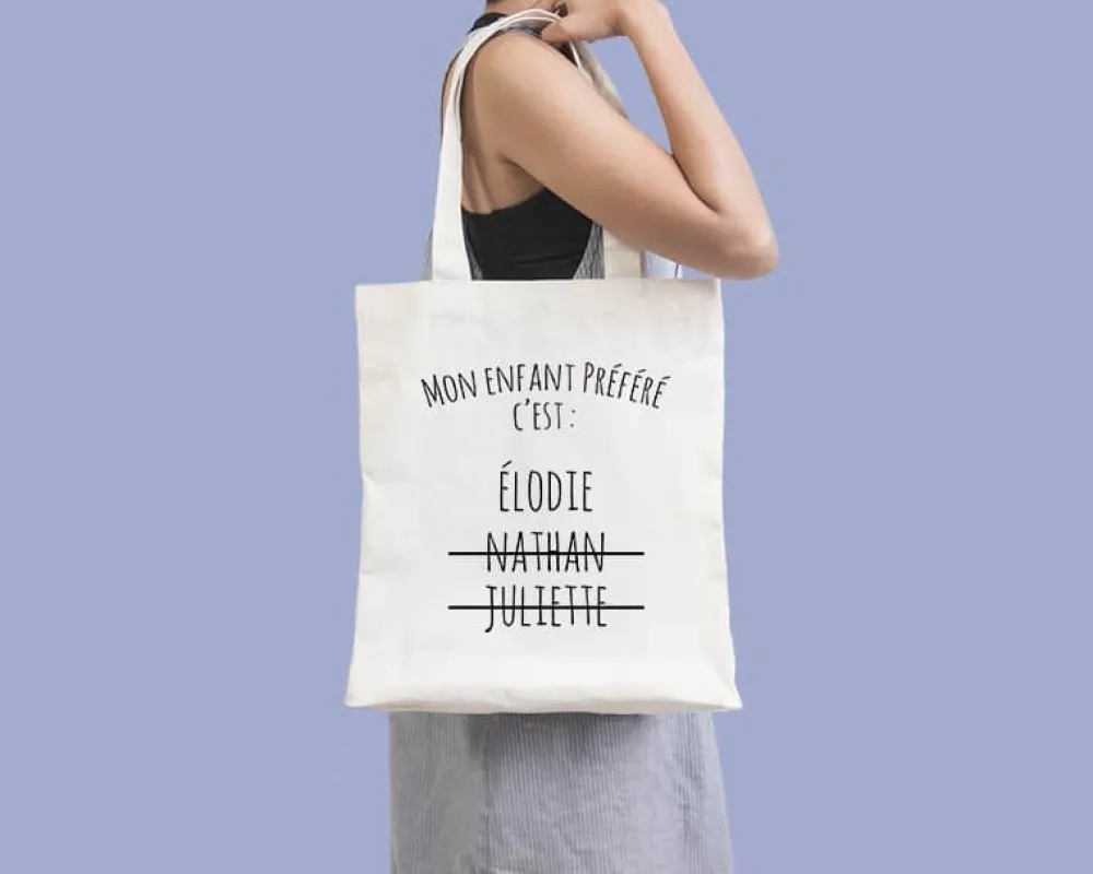 Tote bag Personnalisable - Mon enfant préféré - 100% coton naturel|Cadeaux.com Clearance