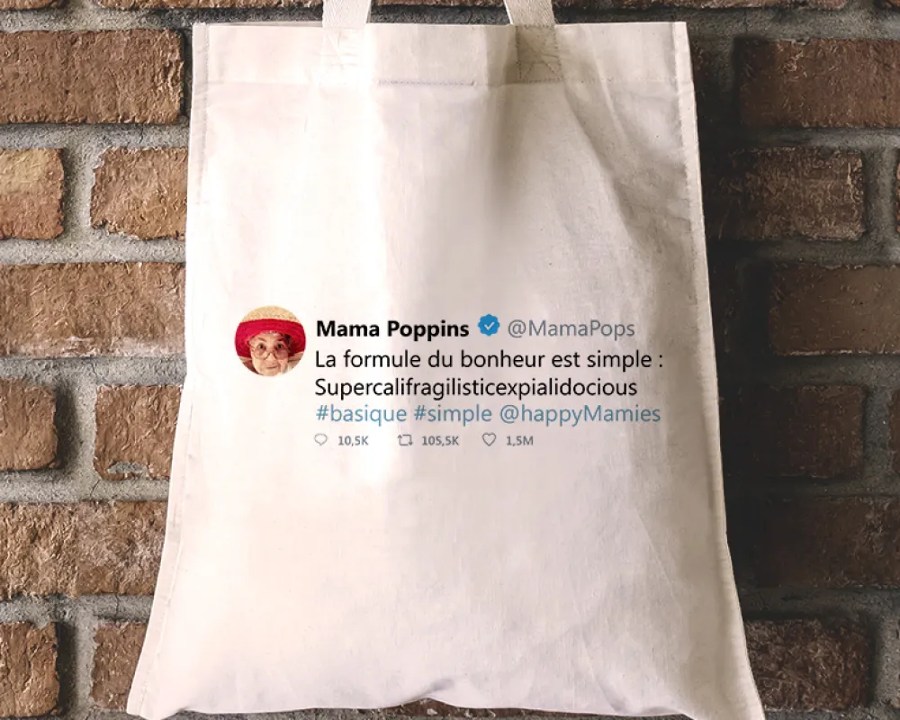 Tote Bag Personnalisable - Tweet Célèbre - 100% coton naturel|Cadeaux.com Hot