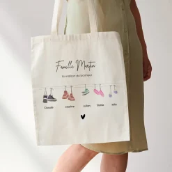 Totebag personnalisé - Famille Chaussures|Cadeaux.com Online