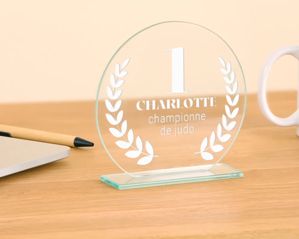Trophée personnalisé - Lauriers|Cadeaux.com Outlet