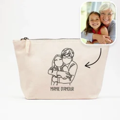 Trousse brodée personnalisée - Photo|Cadeaux.com Best