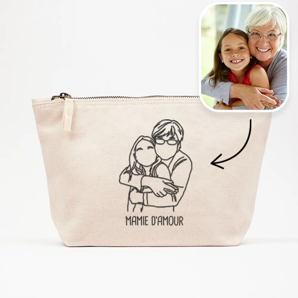 Trousse brodée personnalisée - Photo|Cadeaux.com Best