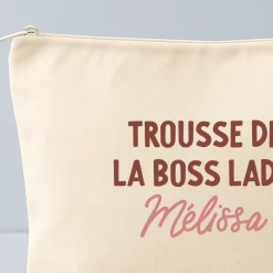 Trousse en coton personnalisée - Message|Cadeaux.com