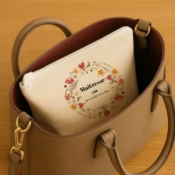 Trousse en coton personnalisée - Couronne Florale|Cadeaux.com Best