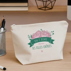 Trousse en coton personnalisée - Maman Fleurie|Cadeaux.com Outlet