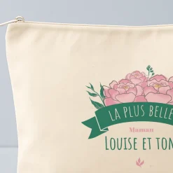 Trousse en coton personnalisée - Maman Fleurie|Cadeaux.com Outlet