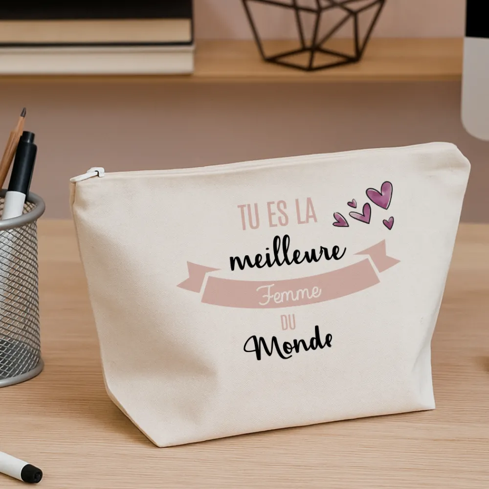 Trousse en coton personnalisée - Tu es la meilleure|Cadeaux.com Best