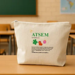 Trousse en coton personnalisée - Définition ATSEM/AESH|Cadeaux.com