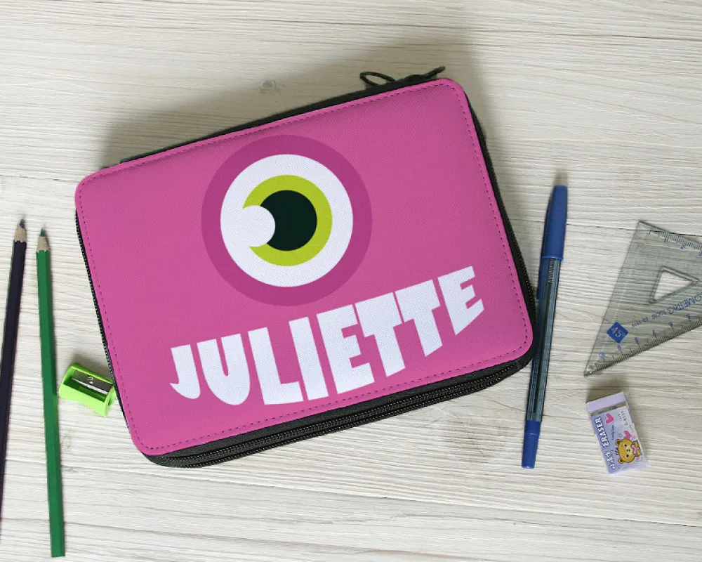 Trousse monstre rose avec fournitures|Cadeaux.com Online