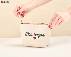 Trousse personnalisé brodée - Beige|Cadeaux.com Sale