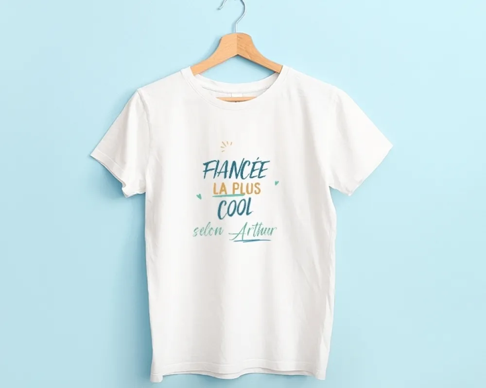 T-Shirt femme personnalisé : Fiancée la plus...|Cadeaux.com Clearance