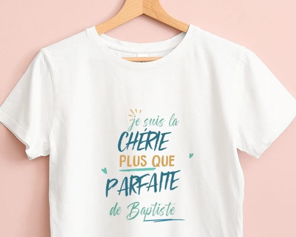 T-Shirt femme personnalisé : Chérie la plus...|Cadeaux.com Clearance