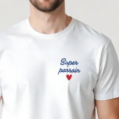 T-shirt homme personnalisé brodé - Coeur|Cadeaux.com