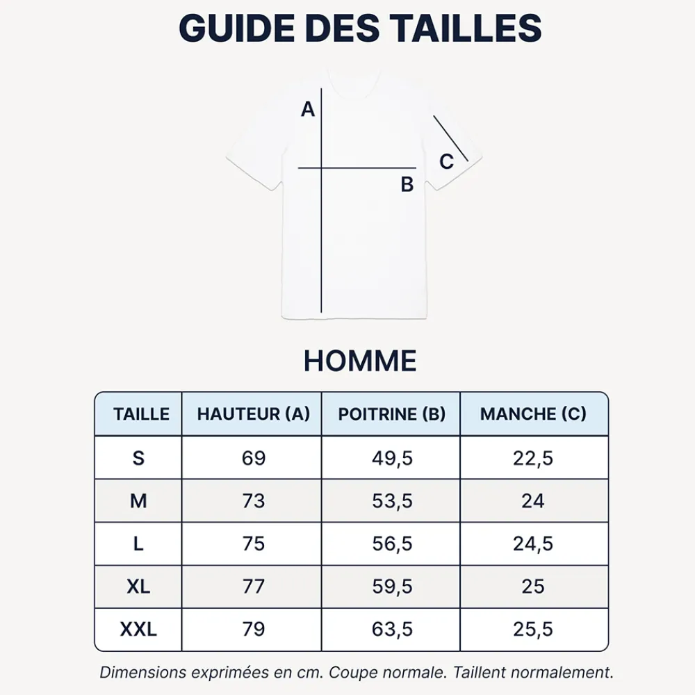 T-shirt homme personnalisé brodé - Coeur|Cadeaux.com