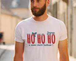 T-shirt homme personnalisé Noël - Ho Ho Ho !|Cadeaux.com Clearance