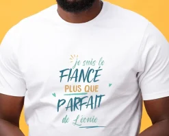 T-Shirt homme personnalisé : Fiancé le plus...|Cadeaux.com Sale
