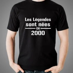 T-shirt noir personnalisé - Légendes|Cadeaux.com Discount