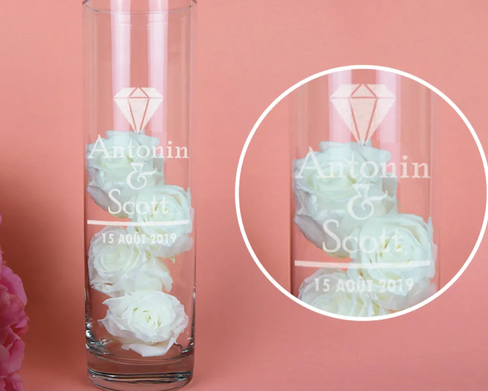 Vase personnalisé anniversaire de mariage - Noces|Cadeaux.com Sale