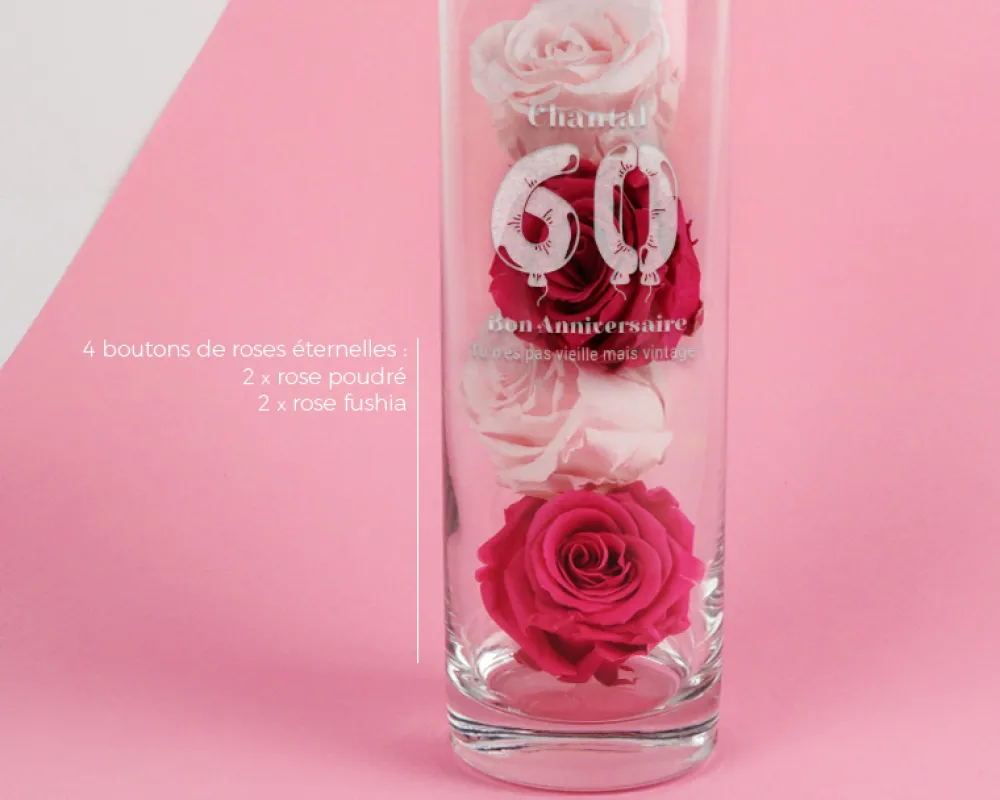 Vase personnalisé anniversaire - Ballons|Cadeaux.com Sale
