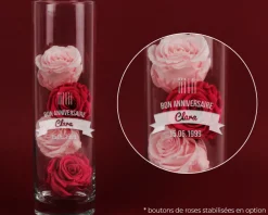 Vase personnalisé anniversaire - Bougies|Cadeaux.com Best