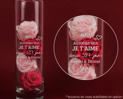 Vase personnalisé couple - Aujourd'hui je t'aime depuis|Cadeaux.com Hot