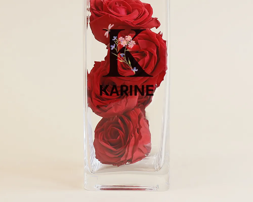 Vase personnalisé cubique - Monogramme|Cadeaux.com Online