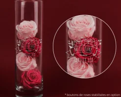 Vase personnalisé cylindrique - Maman Fleurie|Cadeaux.com Discount