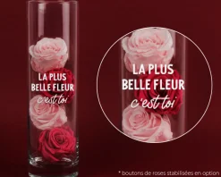 Vase personnalisé cylindrique - Message|Cadeaux.com Hot