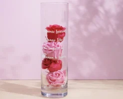 Vase personnalisé cylindrique - Texte|Cadeaux.com Clearance