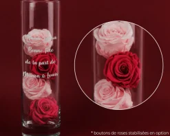 Vase personnalisé cylindrique - Texte|Cadeaux.com Clearance
