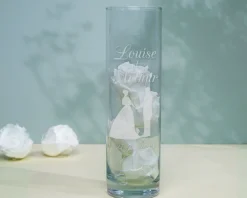 Vase personnalisé cylindrique - Mariage|Cadeaux.com