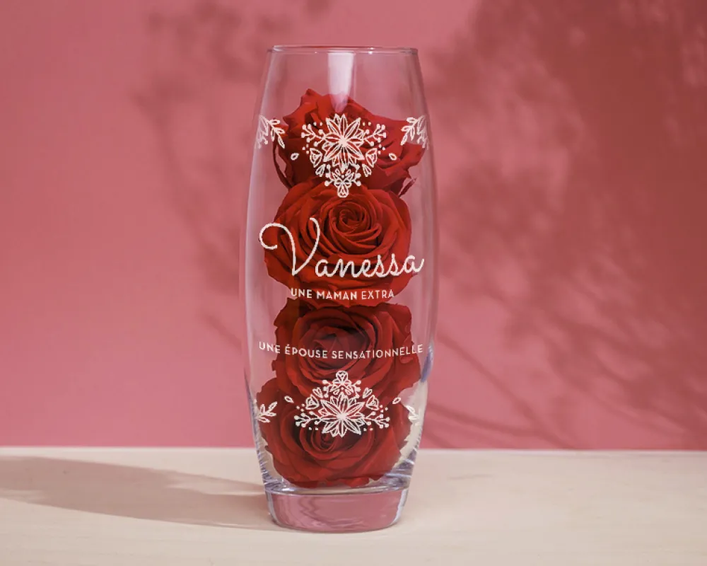 Vase personnalisé ovale - Fleurs|Cadeaux.com Discount
