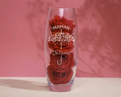 Vase personnalisé ovale - Je t'aime|Cadeaux.com Online