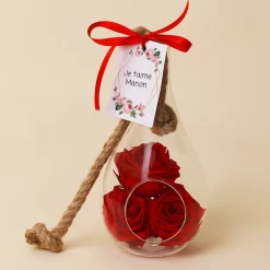 Vase suspendu avec roses éternelles - Message personnalisé|Cadeaux.com Online