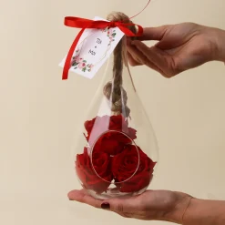 Vase suspendu avec roses éternelles - Message personnalisé|Cadeaux.com Online