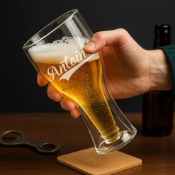 Verre à bière bouteille personnalisé - Prénom signature|Cadeaux.com Hot