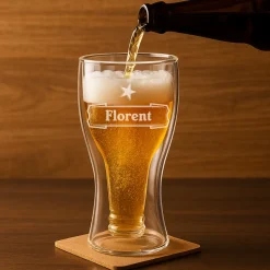 Verre à bière bouteille personnalisé - Prénom|Cadeaux.com Outlet