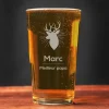 Verre à bière personnalisé prénom- Cerf|Cadeaux.com