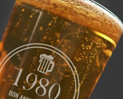 Verre à bière personnalisé anniversaire - Année de naissance|Cadeaux.com Hot