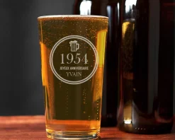Verre à bière personnalisé anniversaire - Année de naissance|Cadeaux.com Hot