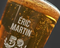 Verre à bière personnalisé ballon - Âge|Cadeaux.com Hot