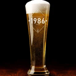 Verre à bière personnalisé flûte - Anniversaire|Cadeaux.com Outlet
